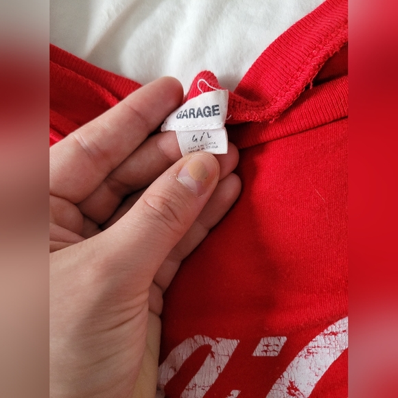 Garage Coca Cola Red Cropped Top Size Large - Picture 2 of 3